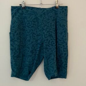 Blue patterned biking shorts